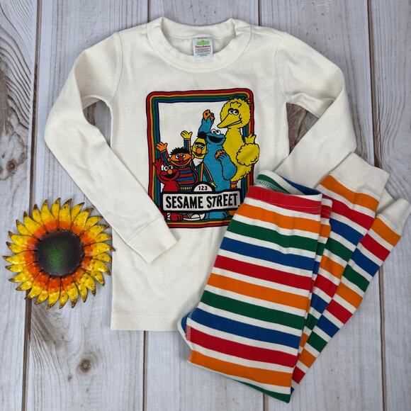 hanna andersson x sesame street kids pajama set 110/5‎ - Picture 1 of 8